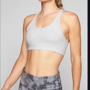 Athleta pura bra light heather grey size SX & EUC